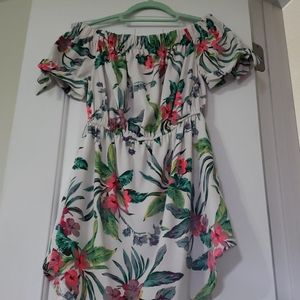Bright floral off the shoulder or can be over